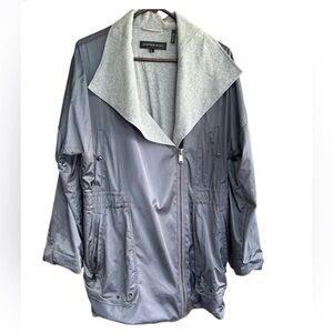 Andrew Marc Women's Lightweight Gray Zip Up jacket Packable Jacket Sz S